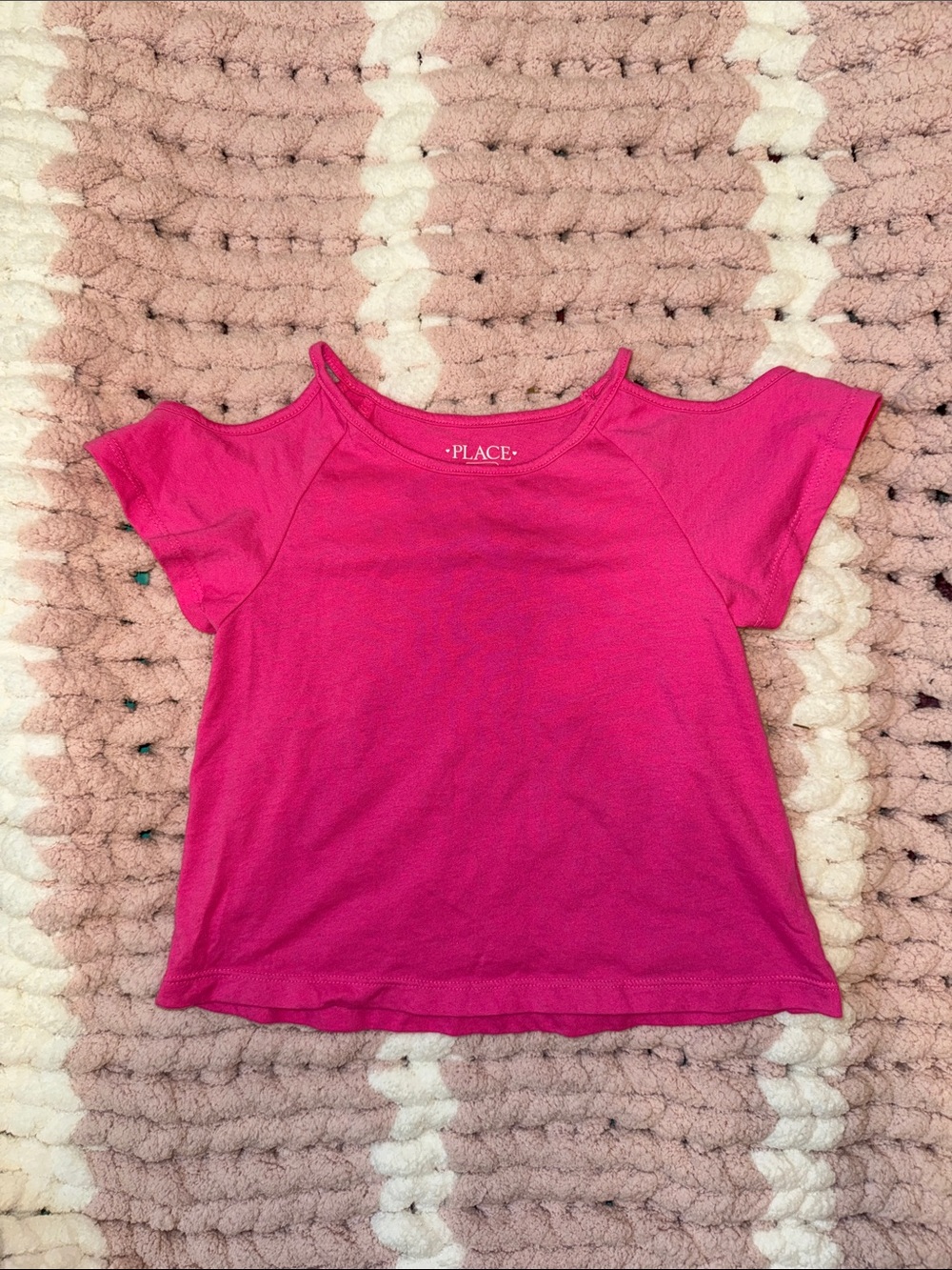 The Children's Place Bright Pink Cold-Shoulder Tee